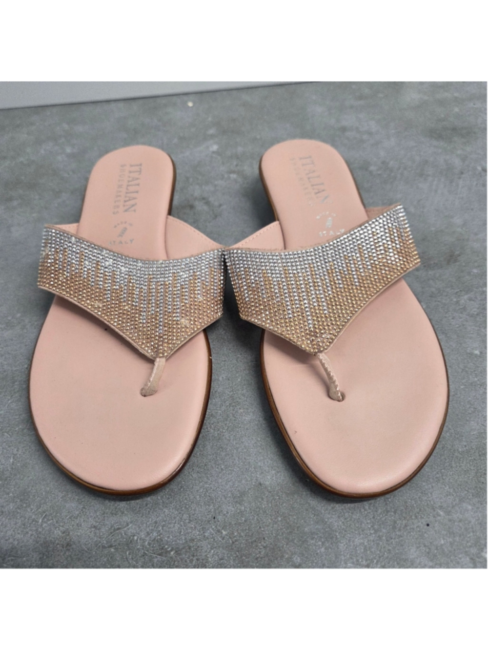 Italian Shoemakers Women's Sandals Size 10 Boho Glam Resort Chic Summer Glamour